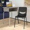 Emma and Oliver Jacobs Desk/Chair Set with Metal Open Front Storage Box, Desktop, Metal Frame and Stackable Flex Comfort Classroom Chair